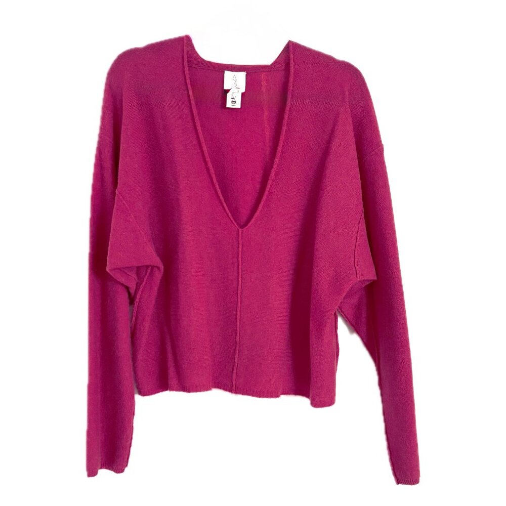 Joie Cashmere Relaxed V-Neck Pullover Sweater Womens M  NEW